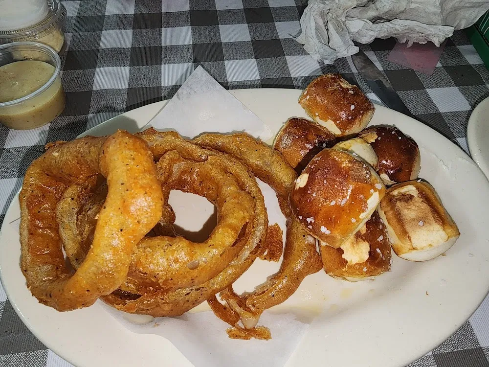 Onion Rings and Pretzel Bites